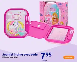 Action Journal intime avec code offre