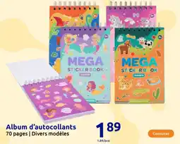 Action Album d'autocollants offre