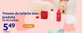 Action Trousse de toilette avec produits offre