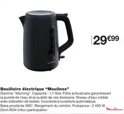 Monoprix MOULINEX Bouilloire électrique offre