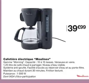 Monoprix MOULINEX Cafetière électrique offre