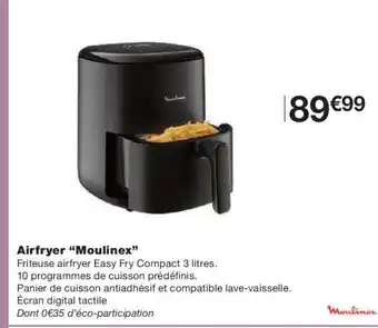 Monoprix MOULINEX Airfryer offre