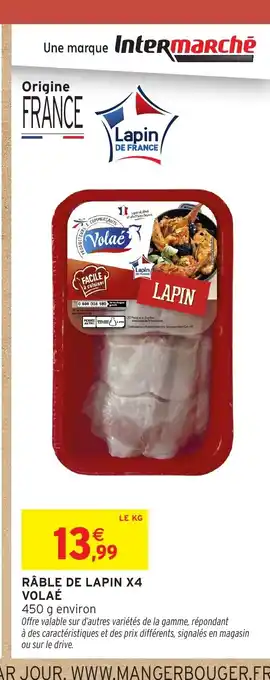 Intermarché VOLAÉ Râble de lapin x4 offre