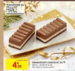 Intermarché Craquotant chocolat x2 offre