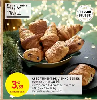 Intermarché Assortiment de viennoiseries pur beurre x8 offre