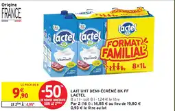 Intermarché LACTEL Lait uht demi-écrémé bk ff offre