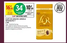 Intermarché L'OR Café en grains absolu intensité 7 offre