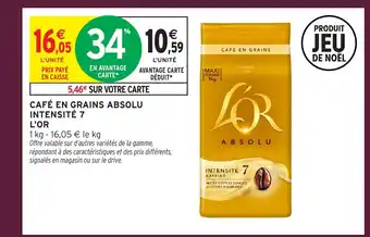 Intermarché L'OR Café en grains absolu intensité 7 offre