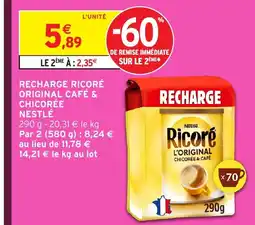 Intermarché Recharge ricoré original café & chicorée nestlé offre