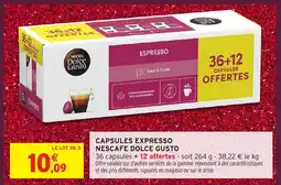 Intermarché NESCAFE DOLCE GUSTO Capsules expresso offre