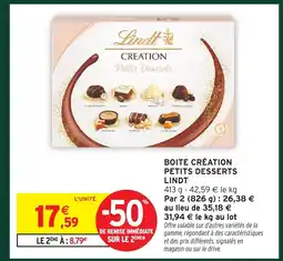 Intermarché LINDT Boite création petits desserts offre