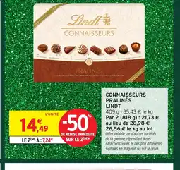 Intermarché LINDT Connaisseurs pralinés offre