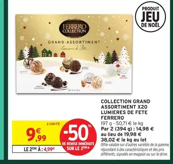 Intermarché FERRERO COLLECTION Grand assortiment x20 lumieres de fete offre