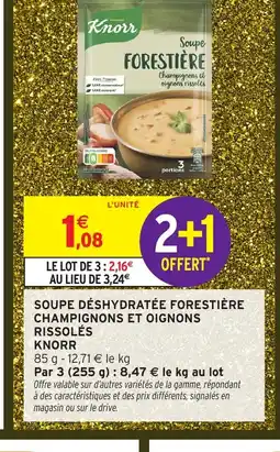 Intermarché KNORR Soupe déshydratée forestière champignons et oignons rissolés offre