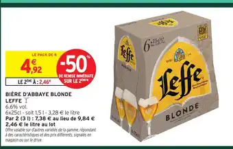 Intermarché LEFFE Bière d'abbaye blonde offre