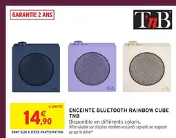 Intermarché TNB Enceinte bluetooth rainbow cube offre