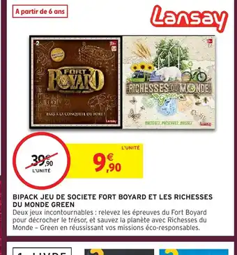 Intermarché Bipack jeu de societe fort boyard et les richesses du monde green offre