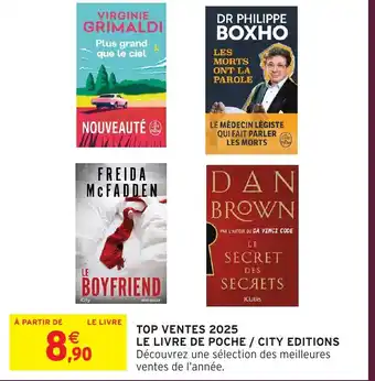 Intermarché Top ventes 2025 le livre de poche / city editions offre