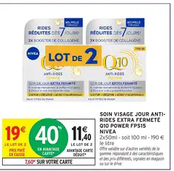 Intermarché NIVEA Soin visage jour anti- rides extra fermeté q10 power fps15 offre