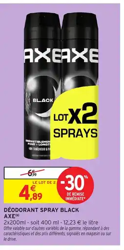 Intermarché AXE Déodorant spray black offre