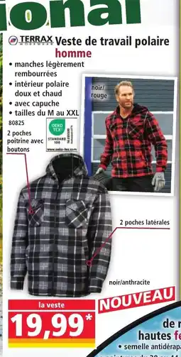 Norma TERRAX Veste de travail polaire homme offre