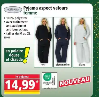 Norma ELLE NOR Pyjama aspect velours offre