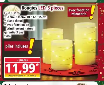 Norma I-GLOW Bougies LED, 3 pièces offre