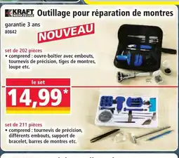 Norma KRAFT Outillage pour réparation de montres offre