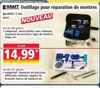 Norma KRAFT Outillage pour réparation de montres offre
