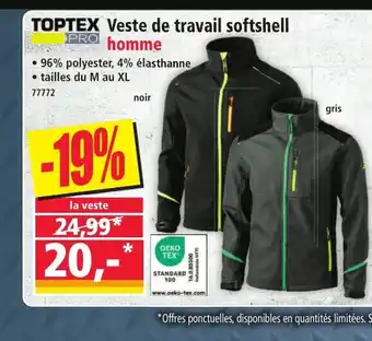 Norma TOPTEX Veste de travail homme offre