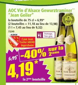 Norma JEAN GEILER AOC Vin d'Alsace Gewurztraminer offre