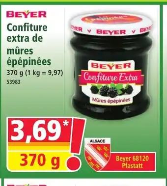 Norma BEYER Confiture extra de mûres épépinées offre