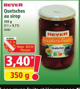 Norma BEYER Quetsches au sirop offre