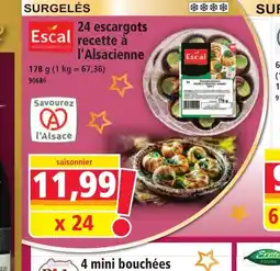 Norma ESCAL 24 escargots recette à l'Alsacienne offre