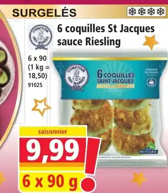 Norma 6 coquilles St Jacques sauce Riesling offre
