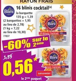 Norma BLINI 16 blinis cocktail offre