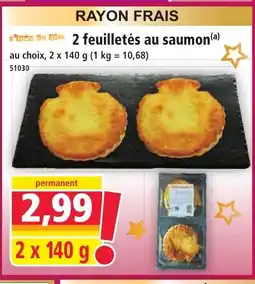 Norma 2 feuilletés au saumon offre