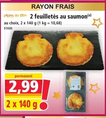 Norma 2 feuilletés au saumon offre