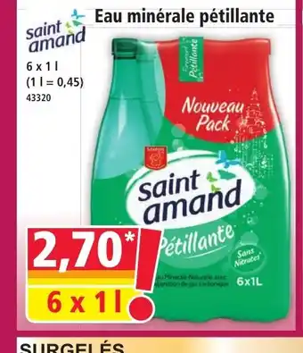 Norma SAINT AMAND Eau minérale pétillante offre