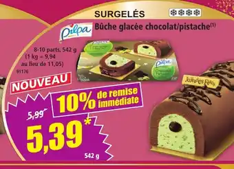 Norma PILPA Bûche glacée chocolat/pistache offre