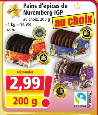 Norma Pains d'épices de Nuremberg IGP offre