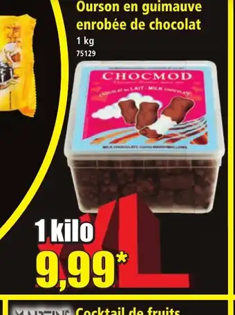 Norma Ourson en guimauve enrobée de chocolat offre