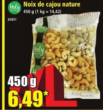 Norma HOLY Noix de cajou nature offre