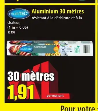 Norma MULTITEC Aluminium 30 mètres offre