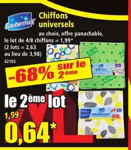 Norma SAUBERMAX Chiffons universels offre