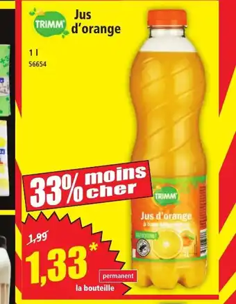 Norma TRIMM Jus d'orange offre