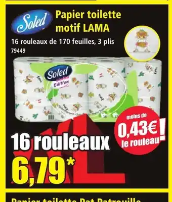 Norma SOLED Papier toilette motif offre