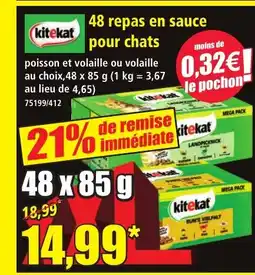 Norma KITEKAT 48 repas en sauce pour chats offre