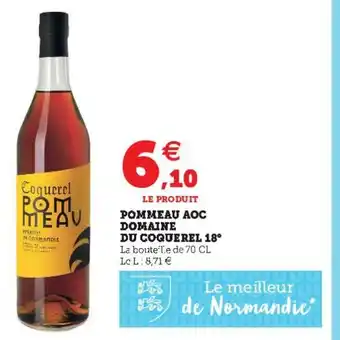 Super U Pommeau Aoc Domaine Du Coquerel 18* offre