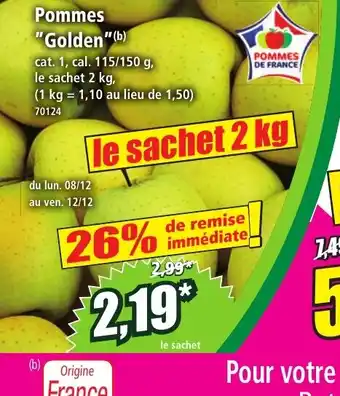 Norma Pommes Golden offre